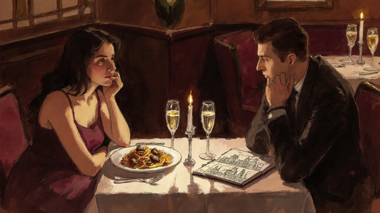 Intimate dinner in Brera with candlelight, Prosecco, and sketchbook on a quiet table.